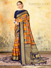 Mustard Mysore Art Silk Printed Saree