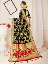 Black Banarasi Art Silk Woven Saree