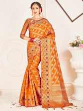 Mustard Banarasi Art Silk Woven Saree