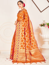 Mustard Banarasi Art Silk Woven Saree