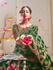 Green Banarasi Art Silk Woven Saree