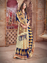 Off White Banarasi Art Silk Woven Saree