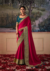 Vin Rouge Vichitra Gota Patti Saree