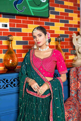 Chinon brodé Rama Crush Lehenga Choli