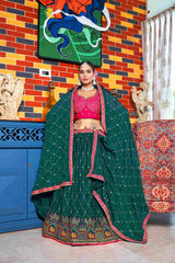 Chinon brodé Rama Crush Lehenga Choli