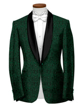 Veste de costume brodée pour homme Sherwood Green Blazer Slim Fit