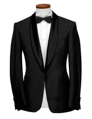 Veste de costume noire à texture de fête pour homme, blazer slim fit