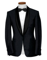 Veste de costume noire à texture de fête pour homme, blazer slim fit