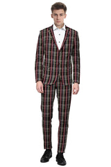 Veste de costume noire à deux boutons pour homme, imprimé à carreaux, revers crantés, coupe slim, blazer élégant en rayonne éponge