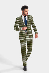 Veste de costume à deux boutons pour homme Off White, imprimé à carreaux, revers crantés, coupe slim, blazer élégant en rayonne éponge