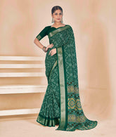 Green Dola Silk Patola Print Saree-HITEC1002