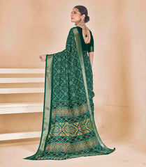 Green Dola Silk Patola Print Saree