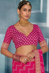 Pink Weightless Bandhani Print Saree