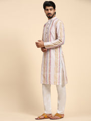 Ensemble pyjama Kurta à imprimé numérique en coton multi-viscose pour homme