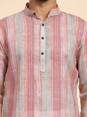 Ensemble pyjama Kurta à imprimé numérique en coton multi-viscose pour homme