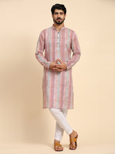 Men's Multi Viscose Cotton Digital Print Kurta Pajama Set