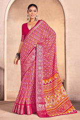 Multi Mass Melo Kasab Jacquard Border Saree-RDHM1003