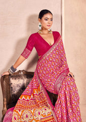 Multi Mass Melo Kasab Jacquard Border Saree