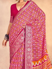 Multi Mass Melo Kasab Jacquard Border Saree