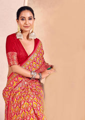 Yellow Mass Melo Kasab Jacquard Border Saree