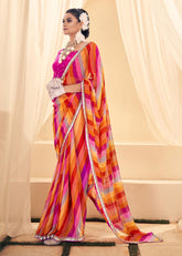 Multi Weightless Foil Print Saree-SAWAN1002