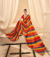 Multi Weightless Foil Print Saree-SAWAN1003