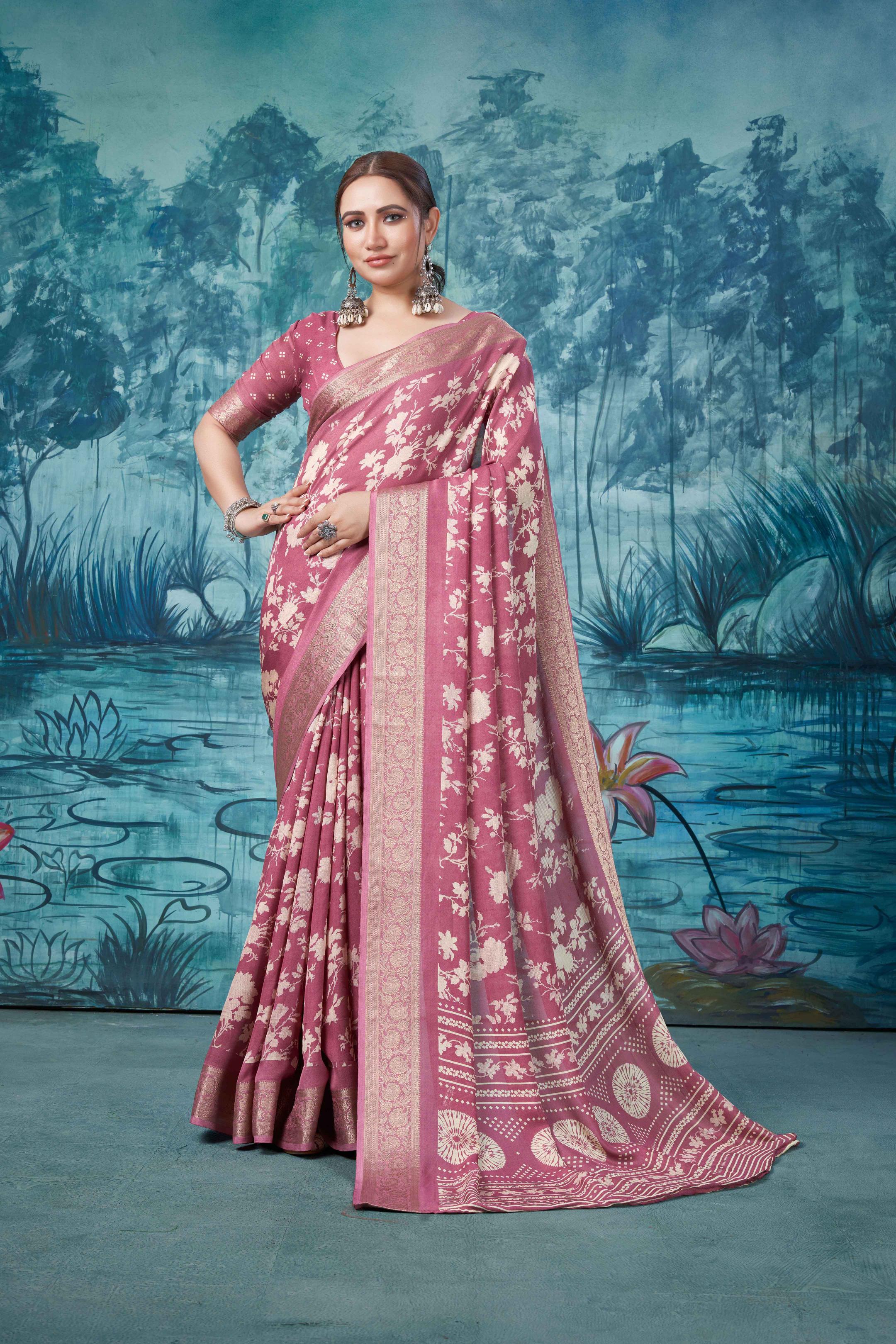 Pink Pure Mas Mailo  Saree-SUM1004