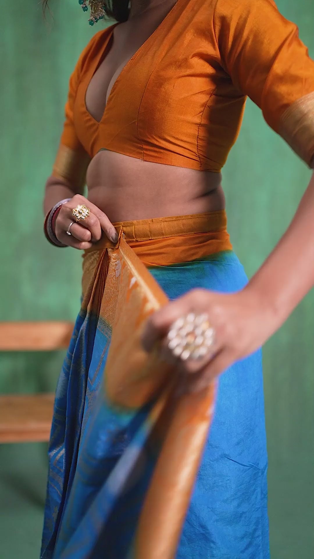 Blue Banarasi Art Silk Woven Ready to Wear Saree