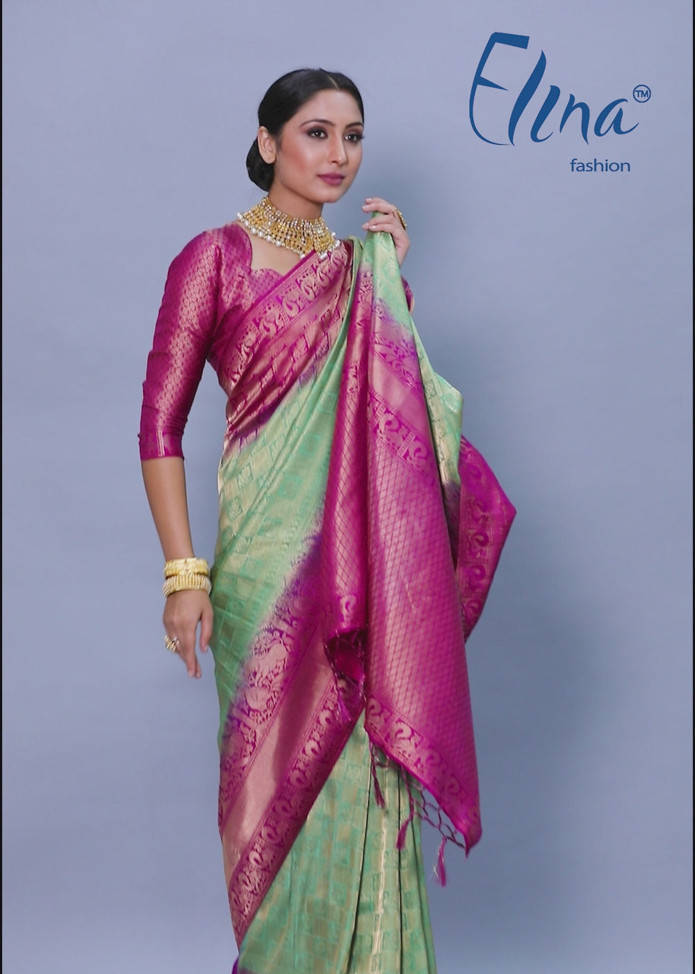 Green Banarasi Art Silk Woven Saree