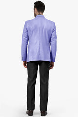 Veste de costume à deux boutons violette pour homme, tenue de soirée unie, revers cranté, coupe slim, blazer élégant