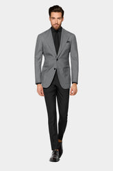 Veste de costume grise à deux boutons pour homme, tenue de soirée unie, revers cranté, coupe slim, blazer élégant