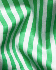 Veste de costume à deux boutons pour homme, verte, à rayures, à revers crantés, coupe slim, blazer élégant