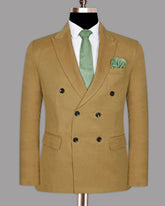 Veste de costume beige à deux boutons pour homme, tenue de soirée unie, revers crantés, coupe slim, blazer élégant