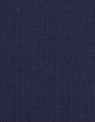 Veste de costume à carreaux bleu marine pour homme, blazer slim fit