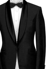 Veste de costume noire à texture de fête pour homme, blazer slim fit