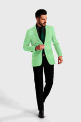Veste de costume jacquard vert sarcelle pour homme