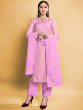 Lavender Cotton Foil Printed Kurti