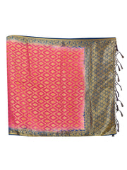 Pink Banarasi Art Silk Woven Dupatta