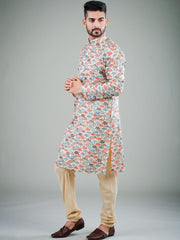 Men's Multi Solid Tunic Cotton Kurta Pajama Set