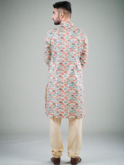 Men's Multi Solid Tunic Cotton Kurta Pajama Set