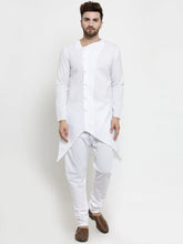 Men's White Tunic Solid Cotton Kurta Pajama Set