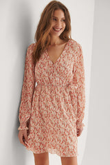 Structured Overlap V-Neck Dress