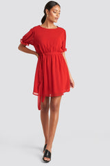 Robe en mousseline à manches courtes