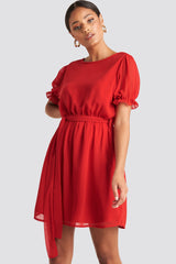 Robe en mousseline à manches courtes