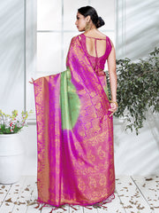 Green Banarasi Art Silk Woven Saree