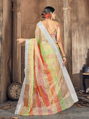 Multi Cotton Silk Woven Saree