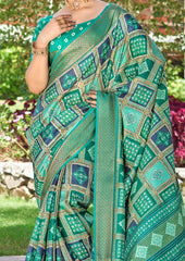 Multi Kalamkari Silk Block Print Saree