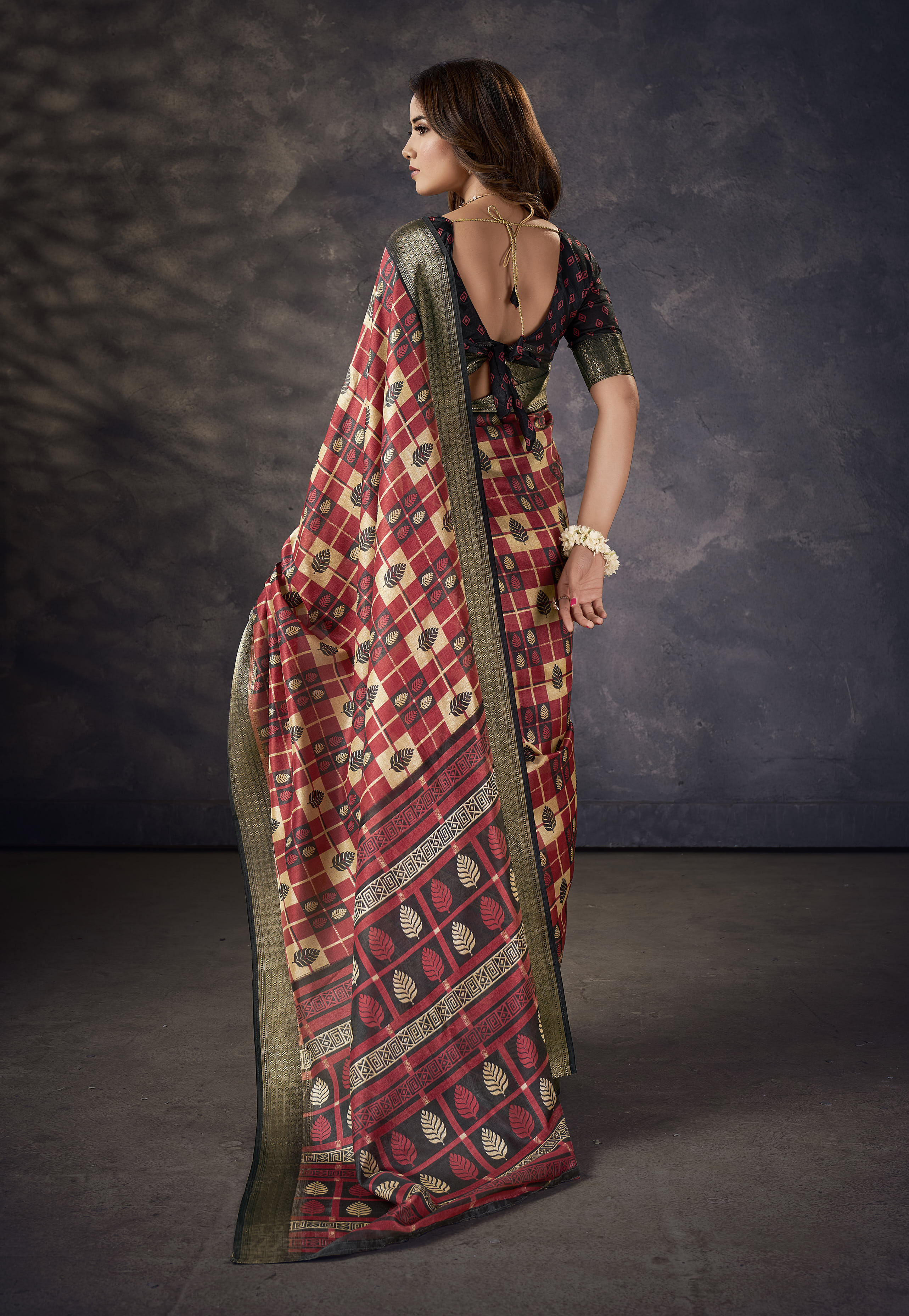 Multi Kalamkari Silk Block Print Saree