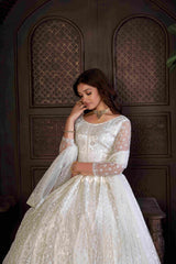 White Net Embroidered Lehenga Choli