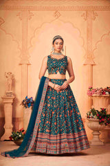 Rama Chinon Digital Printed Lehenga Choli